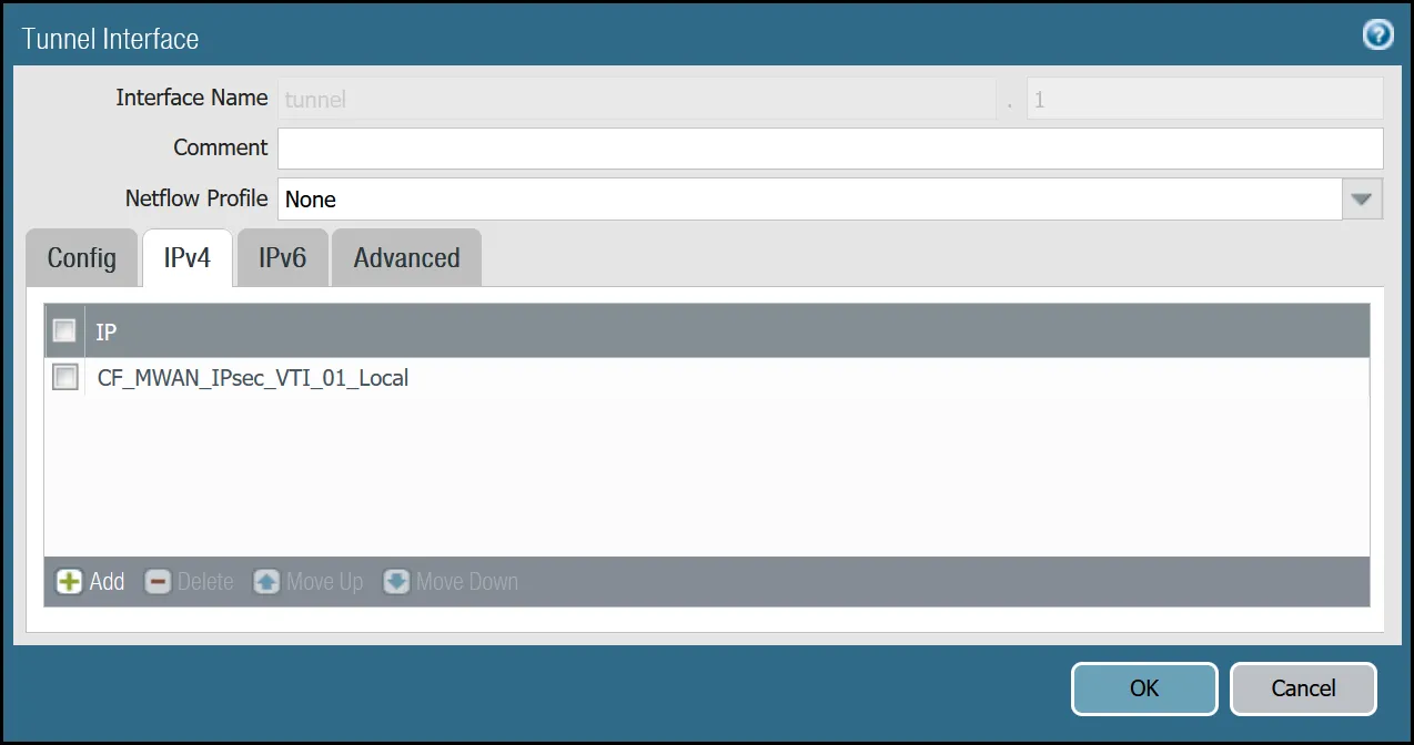 トンネル1の設定