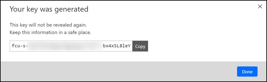 プリシェアードキーをメモし、安全な場所に保管してください