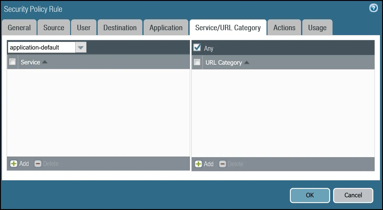 信頼からMagic WAN - サービス/URLカテゴリ