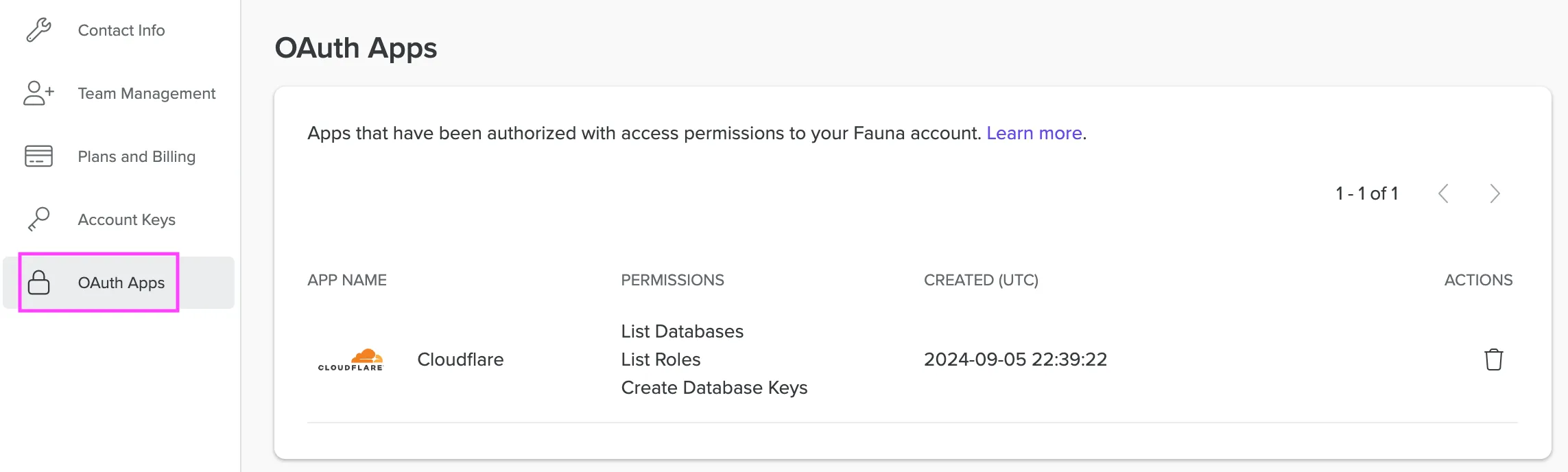 FaunaのOAuthアプリ