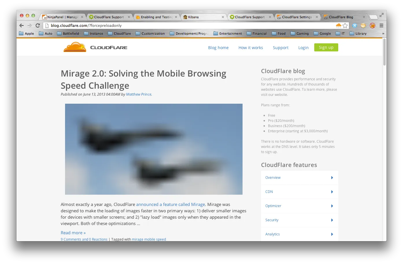Mirageの起動に関するブログ投稿。
