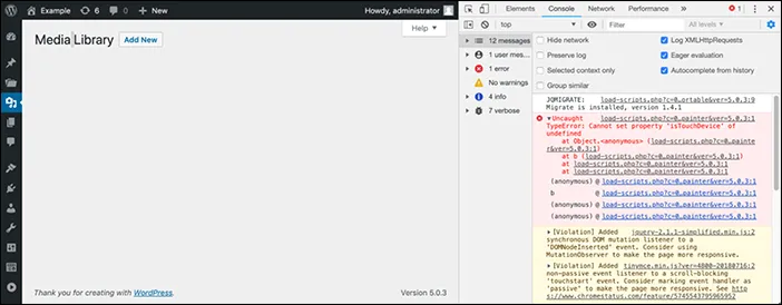 メディアライブラリ内のリソースが正しくレンダリングされない