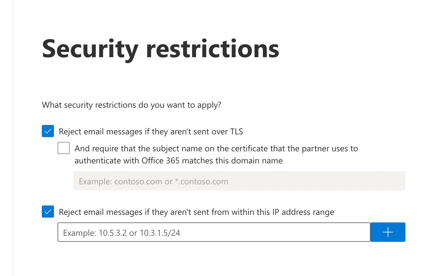 Office 365 のすべての出口 IP を入力します