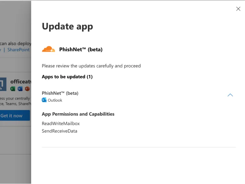 PhishNetが正しい権限を持っていることを確認します。