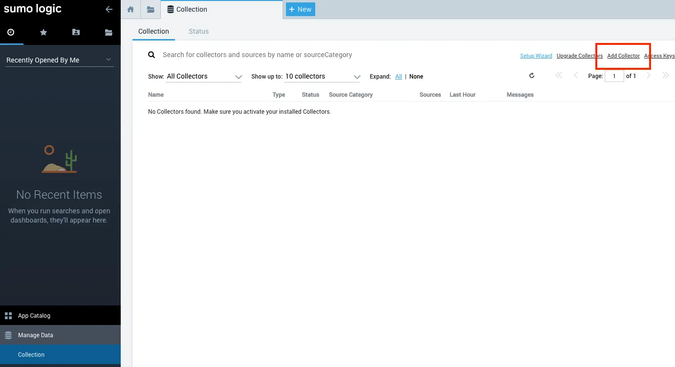 コレクタを追加します。