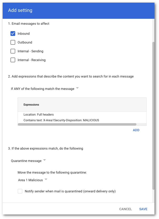 コンプライアンスフィルターを構成する