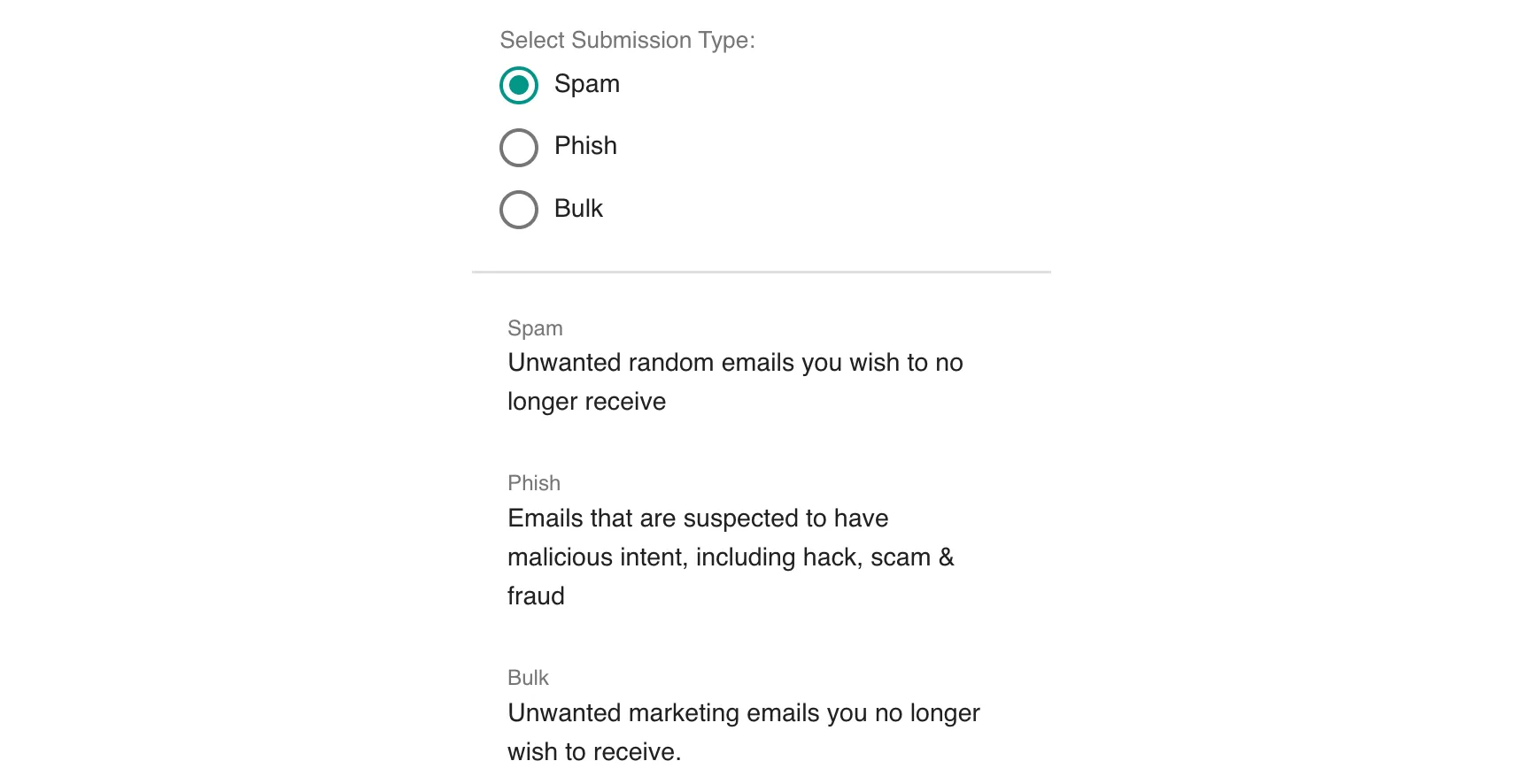 提出したいタイプを選択します
