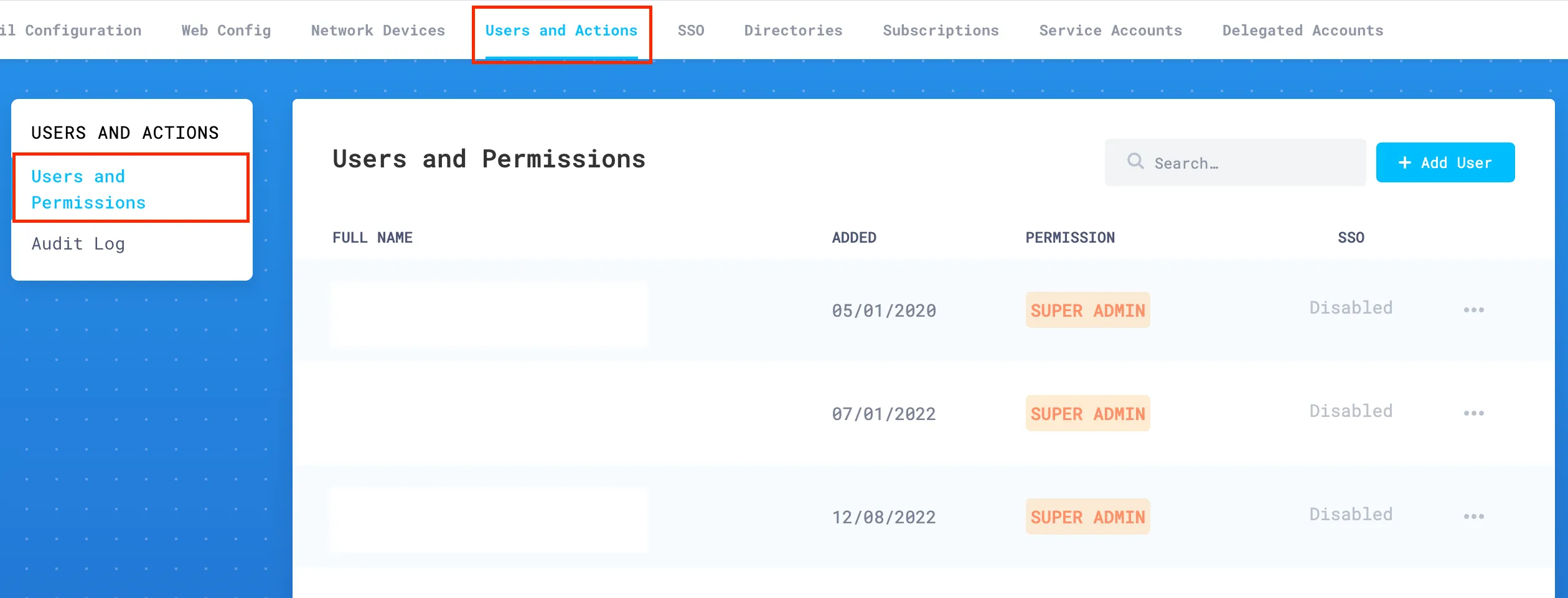 認可された管理者を入力