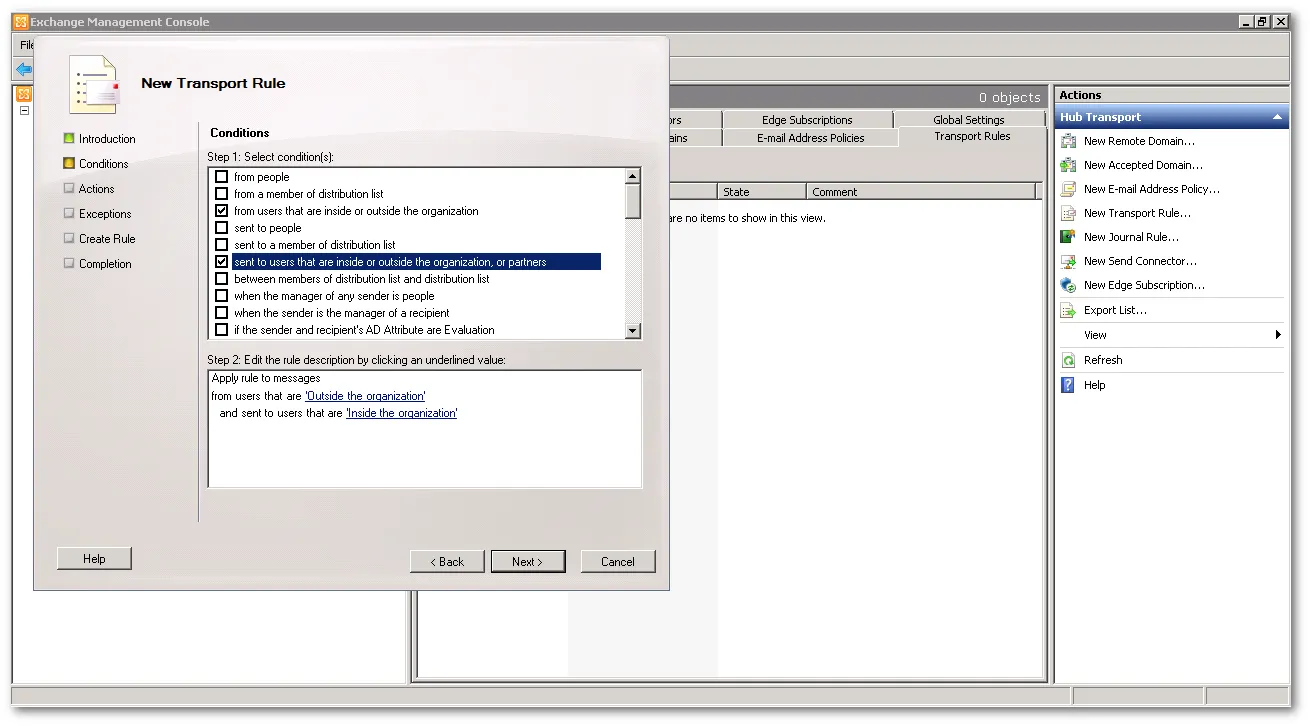 メールの送信先を選択