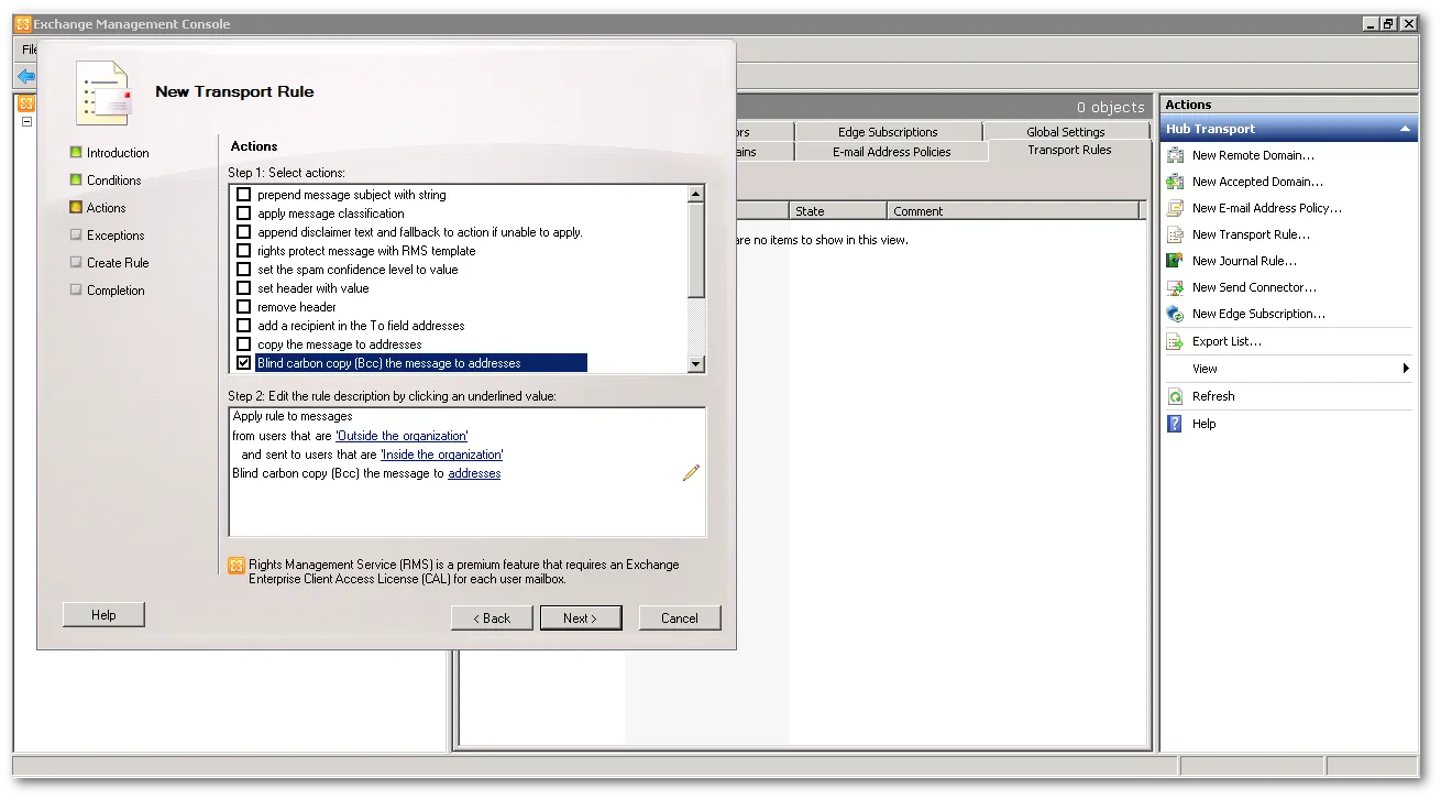 BCCを選択し、メールアドレスを編集
