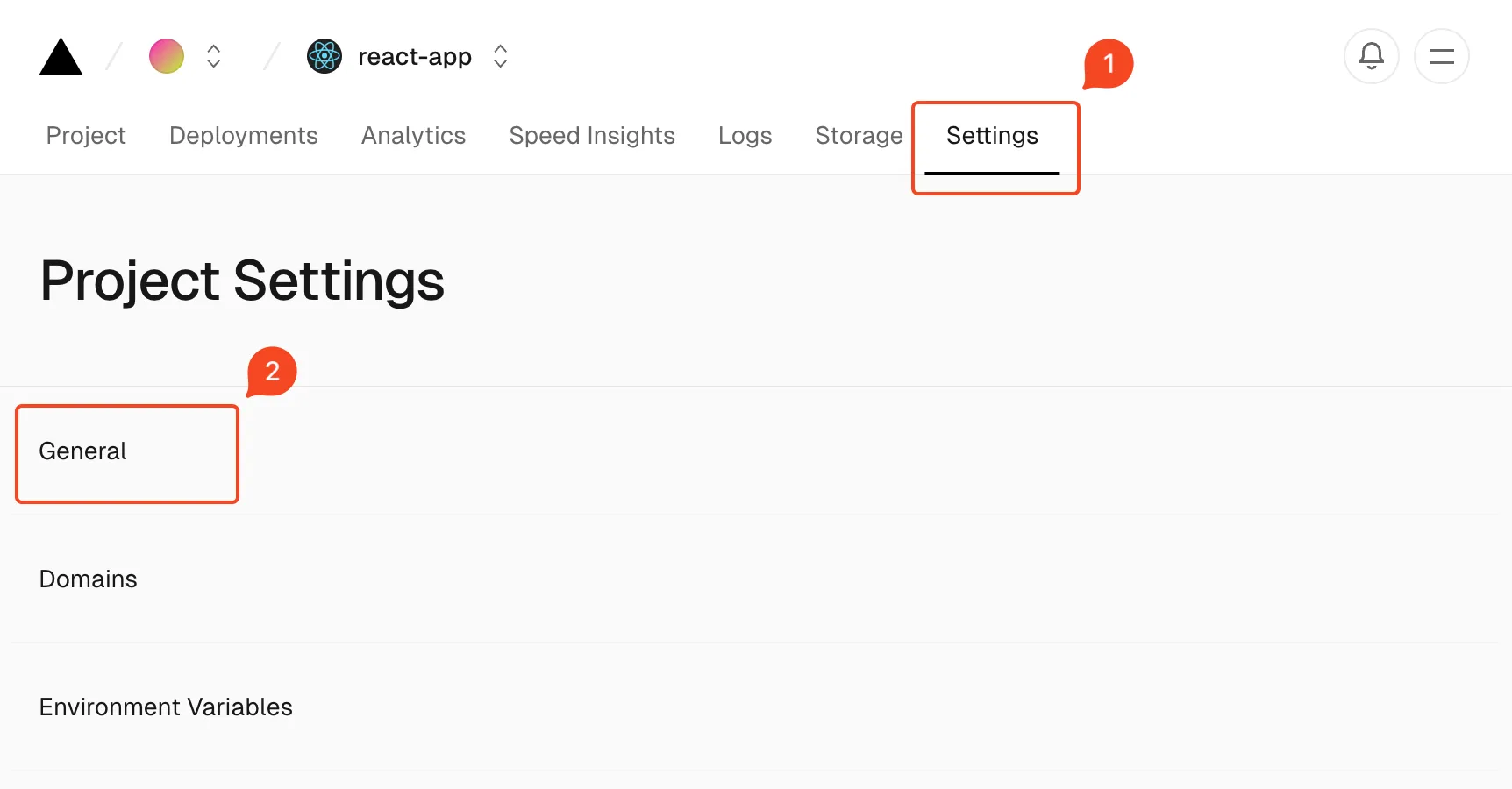 サイトダッシュボードでサイト設定を選択